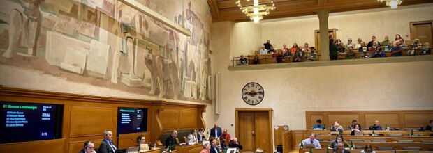 Bild: Debatte zum BLG im Grossratssaal Bern